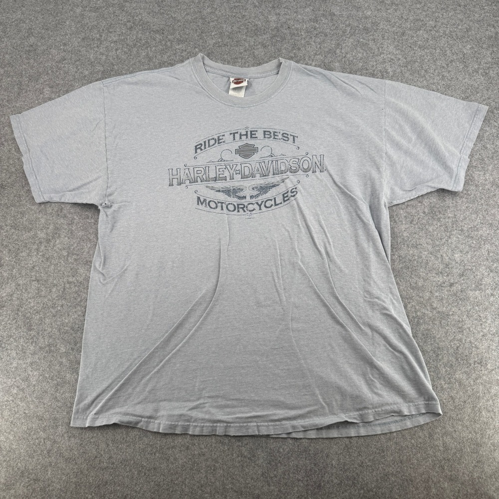 Harley-Davidson T-Shirt Mens 2XL Beefy-T Gray Antelope Valley California Graphic